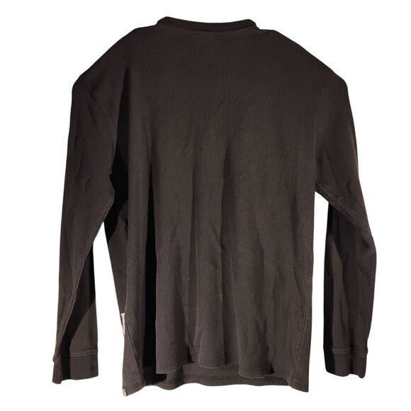 SouthPole tshirt mens 2XL XXL black thermal waffle knit skull graphic tee long s - Picture 2 of 7